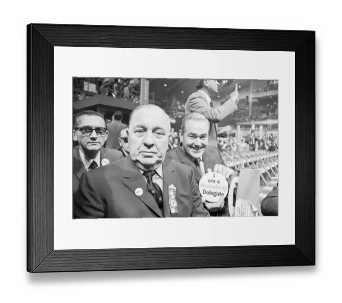 Framed Print : Chicago's Major Daley Backs Humphrey 1968 Framed Print : Chicago's Major Daley Backs Humphrey 1968
