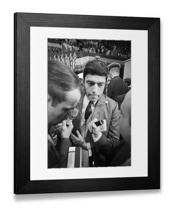 Framed Print : Dan Rather at the 1968 Democratic National Convention Framed Print : Dan Rather at the 1968 Democratic National Convention