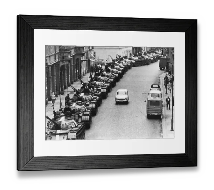 Framed Print : Soviet Tanks Line Side Of Street Framed Print : Soviet Tanks Line Side Of Street