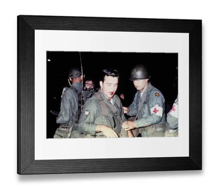 Framed Print : National Guardsman Bleeding Framed Print : National Guardsman Bleeding