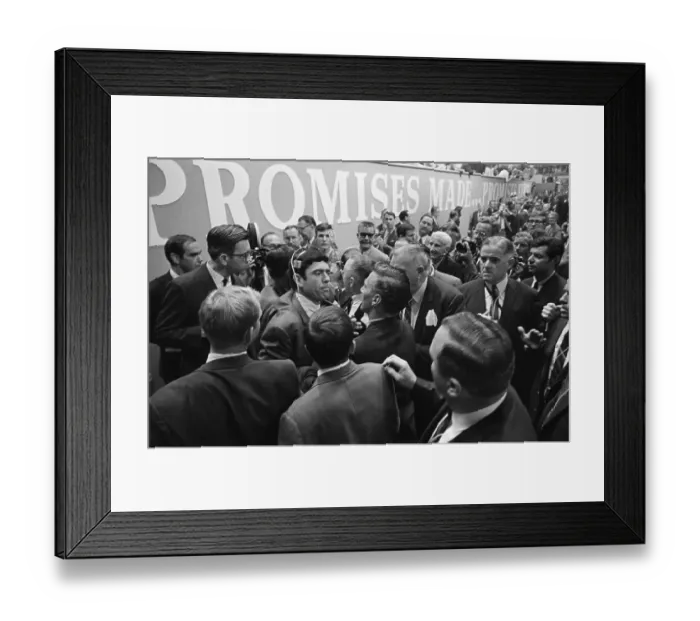 Framed Print : Security Agents Crowding Around Dan Rather at the 1968 Democratic National Convention Framed Print : Security Agents Crowding Around Dan Rather at the 1968 Democratic National Convention
