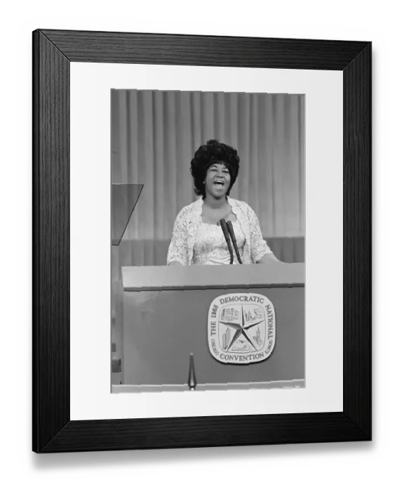 Framed Print : Aretha Franklin Sings National Anthem Framed Print : Aretha Franklin Sings National Anthem
