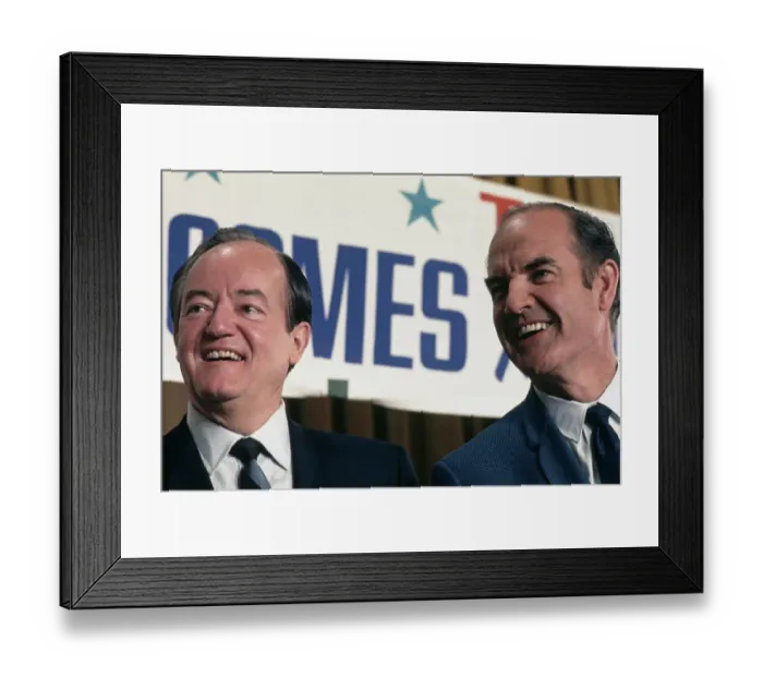 Framed Print : Hubert H Humphrey And George McGovern