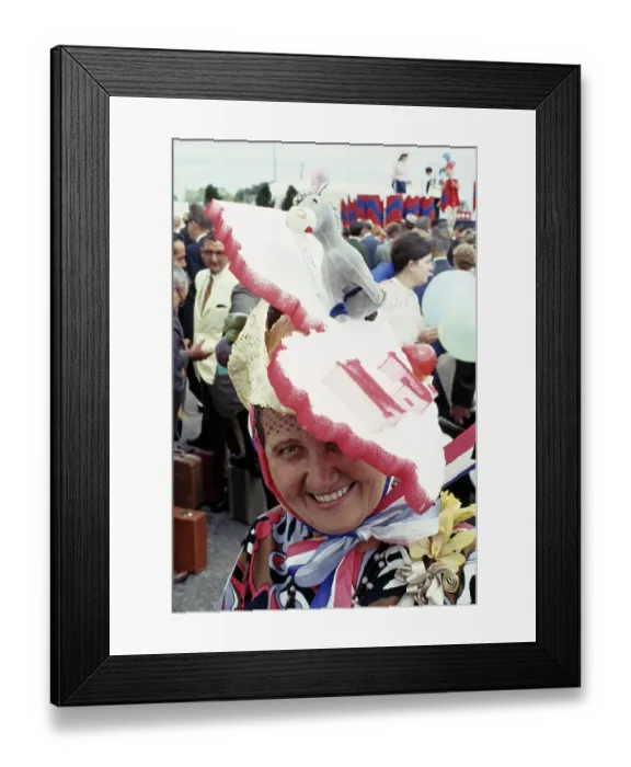 Framed Print : Delegate With Unusual Hat Framed Print : Delegate With Unusual Hat