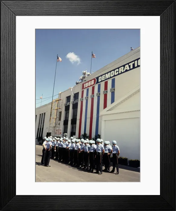 Framed Print : Riot Police At Democratic National Convention Framed Print : Riot Police At Democratic National Convention