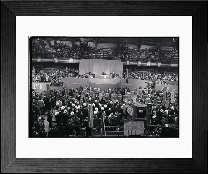 Framed Print : Richard Daley Addresses Conv / General Vie Framed Print : Richard Daley Addresses Conv / General Vie