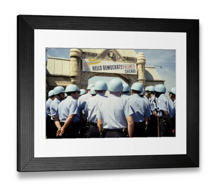 Framed Print : Riot Police At Democratic National Convention Framed Print : Riot Police At Democratic National Convention