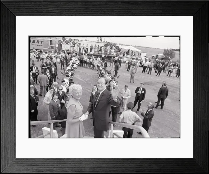 Framed Print : Hubert & Muriel Arriving In Chicago Framed Print : Hubert & Muriel Arriving In Chicago