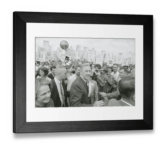 Framed Print : Senator Eugene Mccarthy Campaigns in Chicago Framed Print : Senator Eugene Mccarthy Campaigns in Chicago