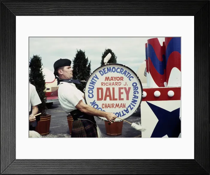 Framed Print : Drumming Up Support For Mayor Richard J Daley Framed Print : Drumming Up Support For Mayor Richard J Daley