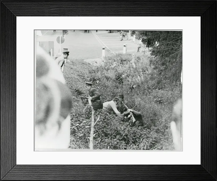 Framed Print : Man Captured at Border Framed Print : Man Captured at Border