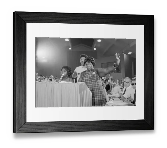 Framed Print : Beulah Sanders Gesturing At Podium Framed Print : Beulah Sanders Gesturing At Podium