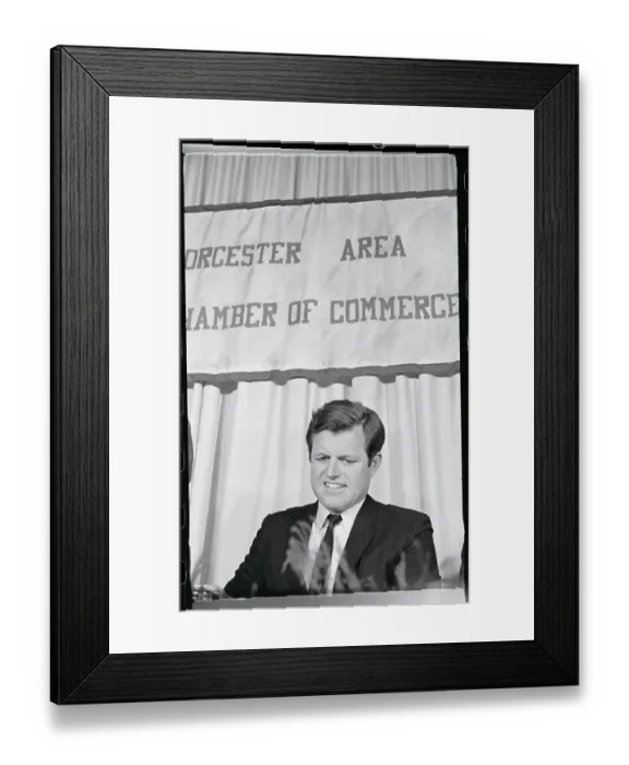 Framed Print : Edward Kennedy Smiling Framed Print : Edward Kennedy Smiling