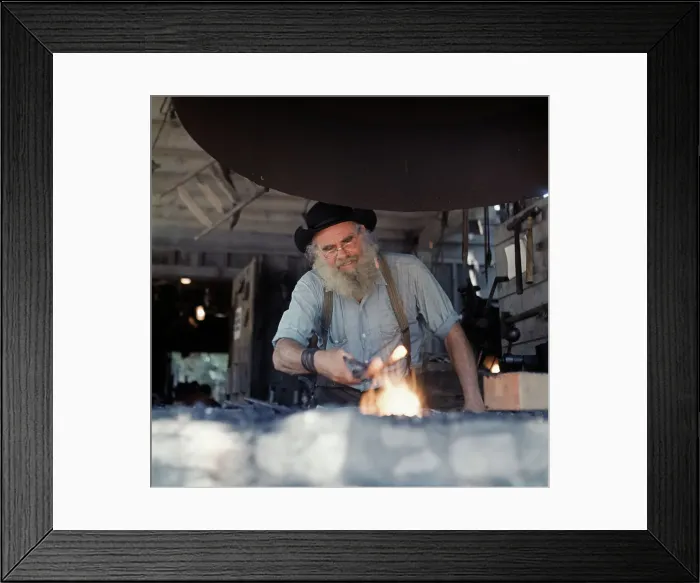 Framed Print : Blacksmith Shad Haller