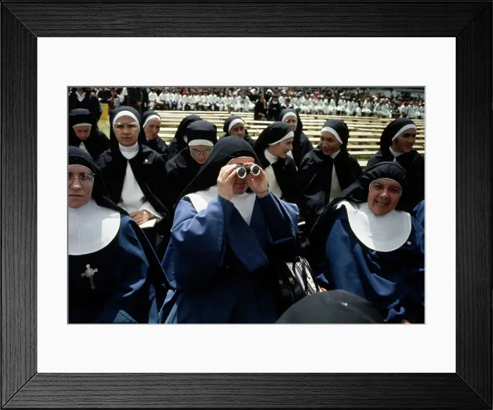 Framed Print : Nuns At International Eucharistic Congress Framed Print : Nuns At International Eucharistic Congress