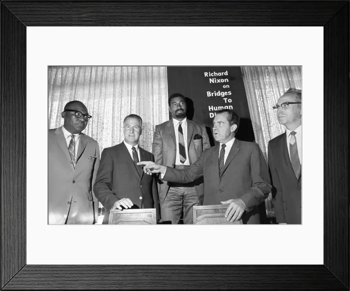 Framed Print : Richard Nixon and Wilt Chamberlain Framed Print : Richard Nixon and Wilt Chamberlain