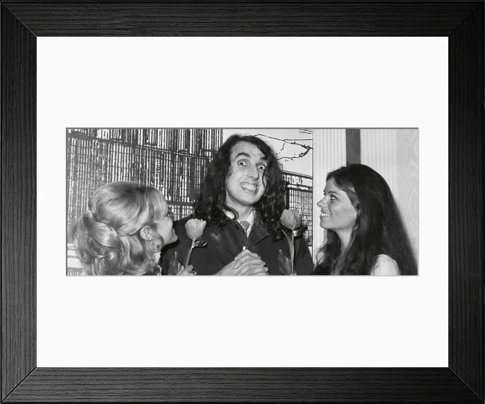 Framed Print : Tiny Tim with Microphone and near Audience Framed Print : Tiny Tim with Microphone and near Audience