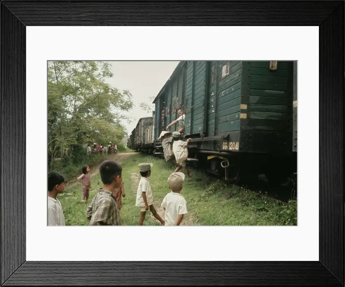 Framed Print : Hutz-Da Nang Raiload Reopening, Vietnam War Framed Print : Hutz-Da Nang Raiload Reopening, Vietnam War