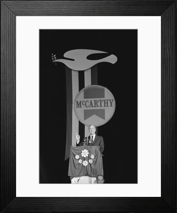 Framed Print : Eugene McCarthy With Dove Above Framed Print : Eugene McCarthy With Dove Above