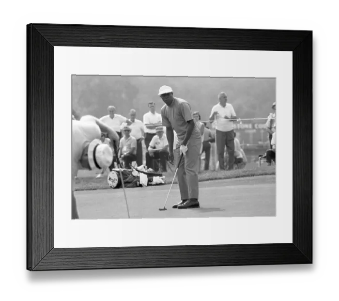 Framed Print : Lee Elder in action at the American Golf Classic in Akron, Ohio. Framed Print : Lee Elder in action at the American Golf Classic in Akron, Ohio.