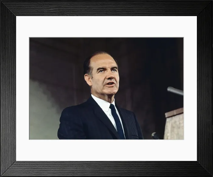 Framed Print : Portrait of George S. McGovern