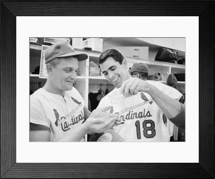 Framed Print : Mike Shannon with Roger Maris Framed Print : Mike Shannon with Roger Maris