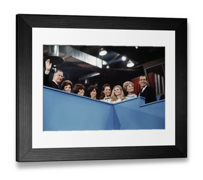 Framed Print : Richard Nixon and Spiro T. Agnew with Their Families Framed Print : Richard Nixon and Spiro T. Agnew with Their Families
