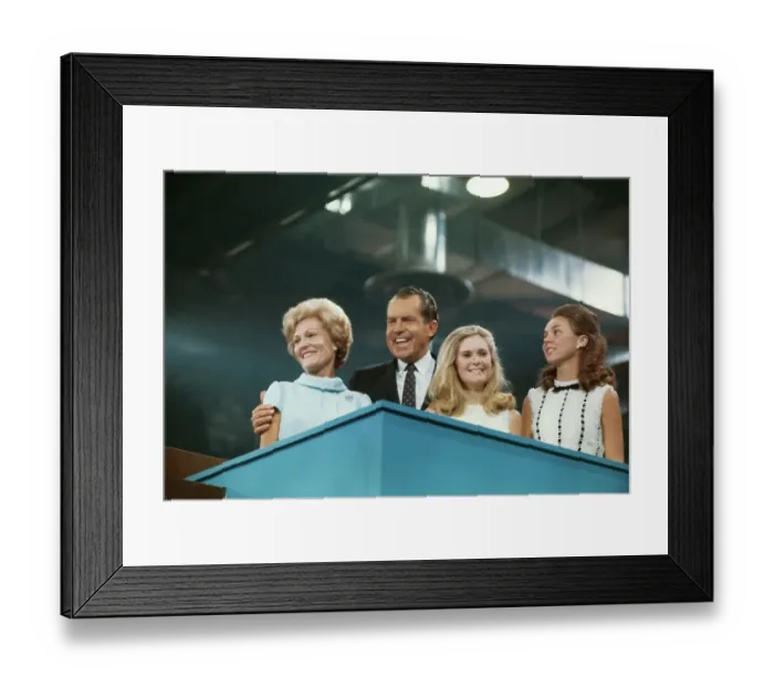 Framed Print : Richard Nixon and His Family at Republican Convention Podium Framed Print : Richard Nixon and His Family at Republican Convention Podium