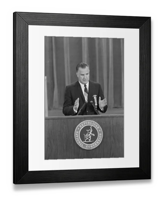 Framed Print : Agnew Nominating Nixon, Hand Up Framed Print : Agnew Nominating Nixon, Hand Up