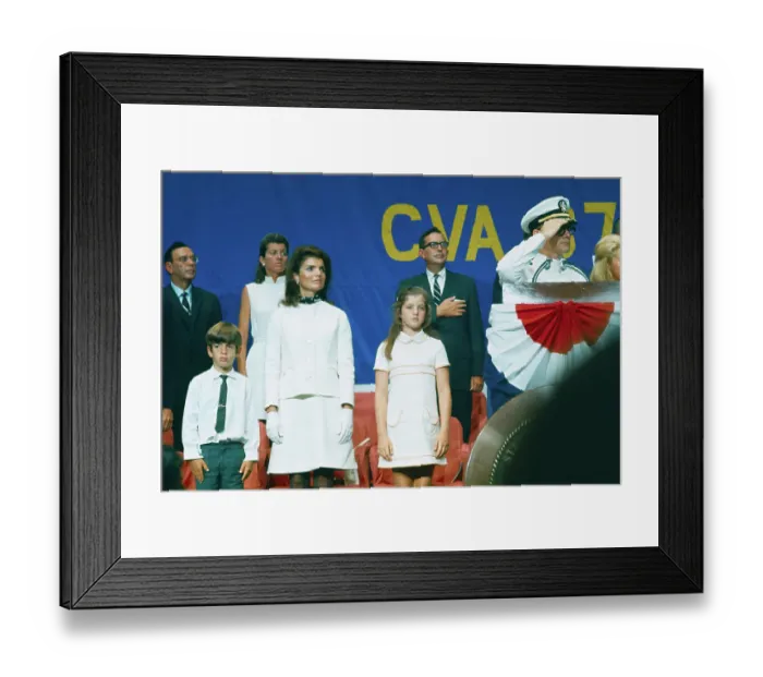 Framed Print : Kennedys at Commissioning of the USS John F. Kennedy Framed Print : Kennedys at Commissioning of the USS John F. Kennedy