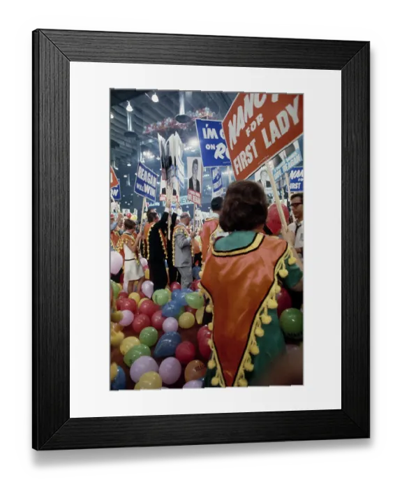 Framed Print : Pro-Reagan Demonstration Framed Print : Pro-Reagan Demonstration
