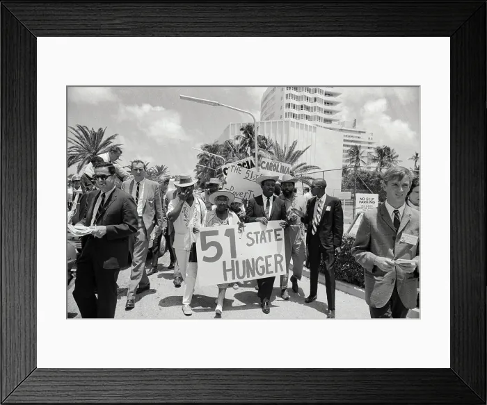 Framed Print : Ralph Abernathy Holding Sign Framed Print : Ralph Abernathy Holding Sign