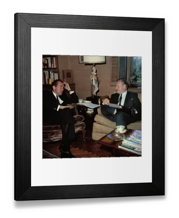 Framed Print : Richard Nixon Meeting with Nelson Rockefeller Framed Print : Richard Nixon Meeting with Nelson Rockefeller
