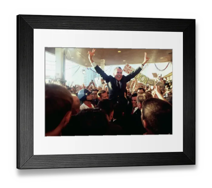 Framed Print : Presidential Candidate Richard Nixon Surrounded by Supporters Framed Print : Presidential Candidate Richard Nixon Surrounded by Supporters