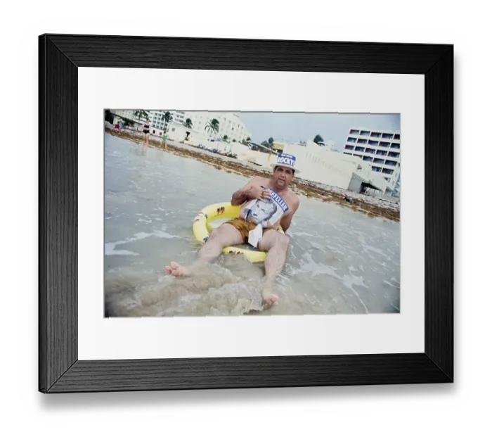 Framed Print : Rockefeller Supporter At Miami Beach Framed Print : Rockefeller Supporter At Miami Beach
