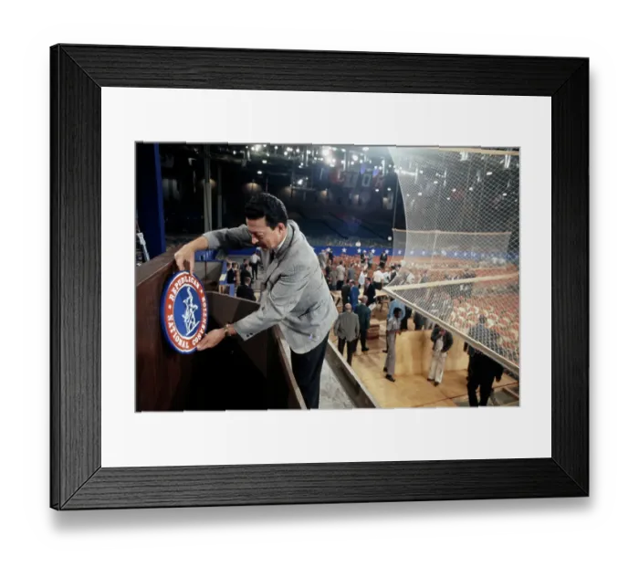 Framed Print : Bob Knowles With GOP Seal Framed Print : Bob Knowles With GOP Seal