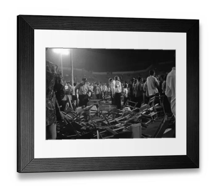 Framed Print : The Aftermath Of The Doors Concert At Singer Bowl Framed Print : The Aftermath Of The Doors Concert At Singer Bowl