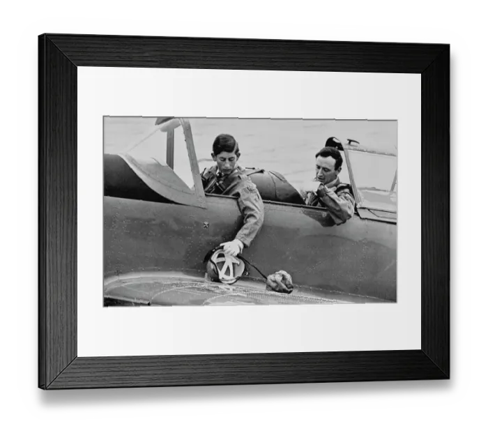Framed Print : Prince Charles Takes His First Flying Lesson Framed Print : Prince Charles Takes His First Flying Lesson