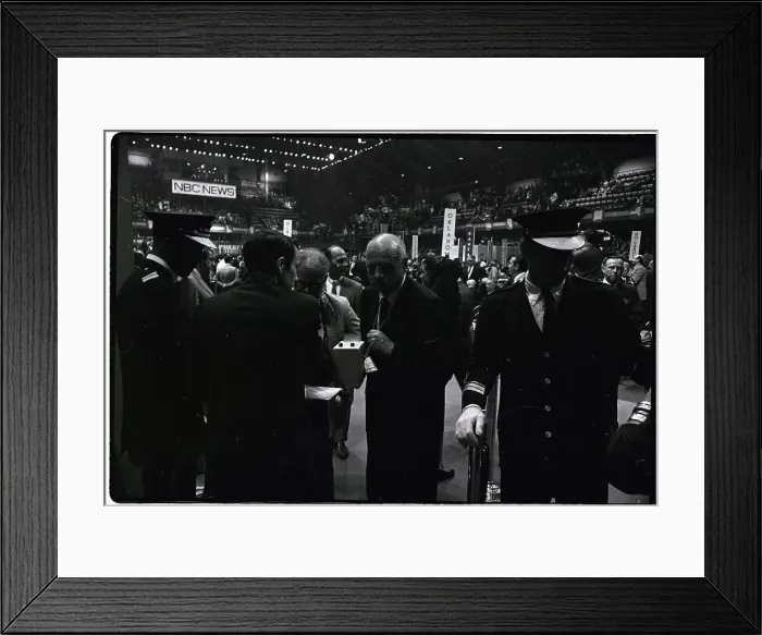 Framed Print : Guard Checks Security Badge Framed Print : Guard Checks Security Badge