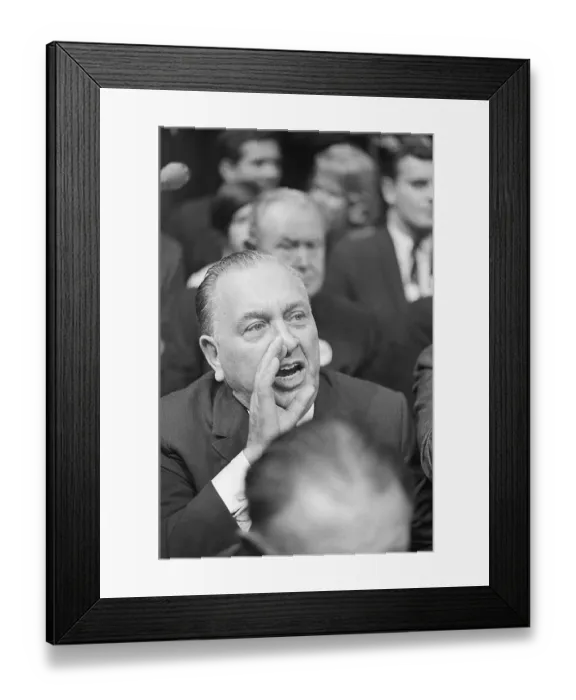 Framed Print : Richard Daley Shouting