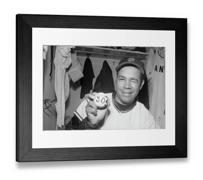Framed Print : Juan Marichal Holding 30 Baseball