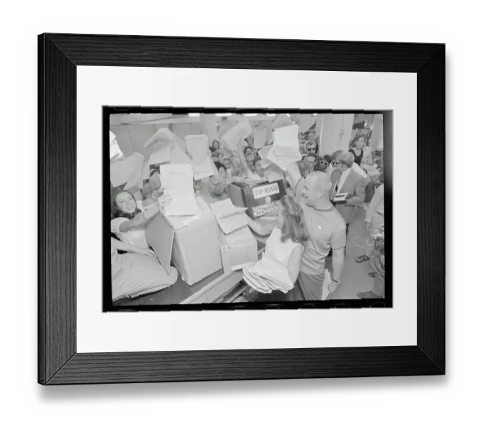 Framed Print : People Holding up Signed Petitions Framed Print : People Holding up Signed Petitions
