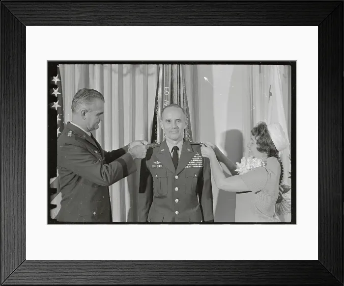 Framed Print : General Bruce Palmer Jr. Being Pinned Framed Print : General Bruce Palmer Jr. Being Pinned