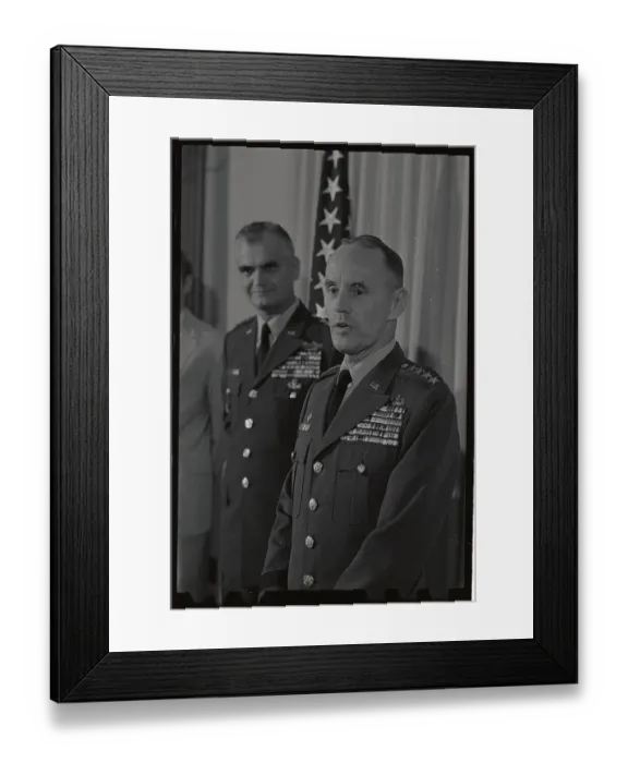 Framed Print : General Bruce Palmer Jr. Standing with General Westmoreland