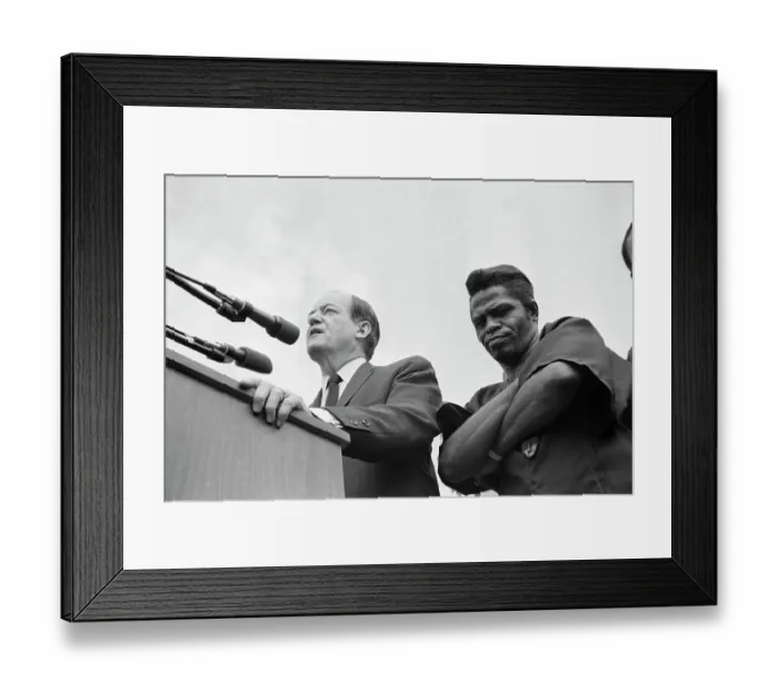 Framed Print : Hubert Humphrey And James Brown Framed Print : Hubert Humphrey And James Brown