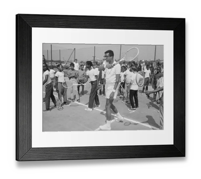 Framed Print : Arthur Ashe Displays His Winning Form