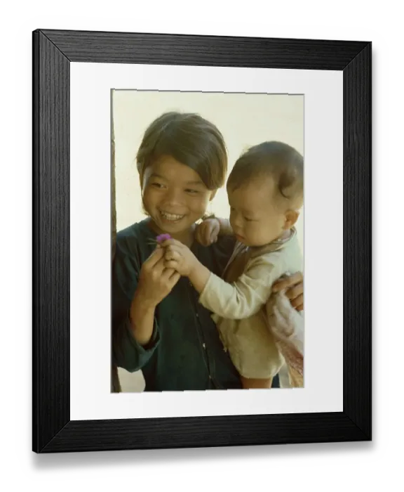 Framed Print : Mother and Child at South Vietnamese Hamlet Framed Print : Mother and Child at South Vietnamese Hamlet
