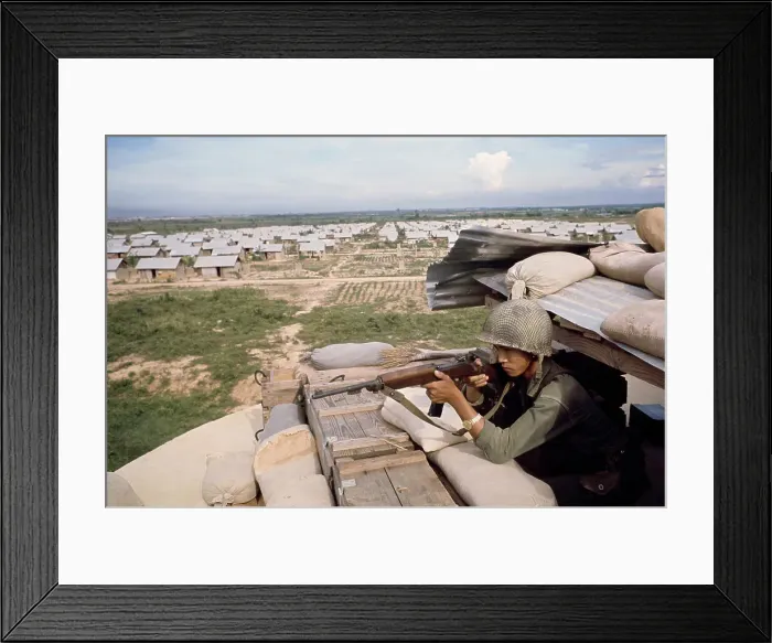 Framed Print : Vietnamese Soldier In Bunker Framed Print : Vietnamese Soldier In Bunker