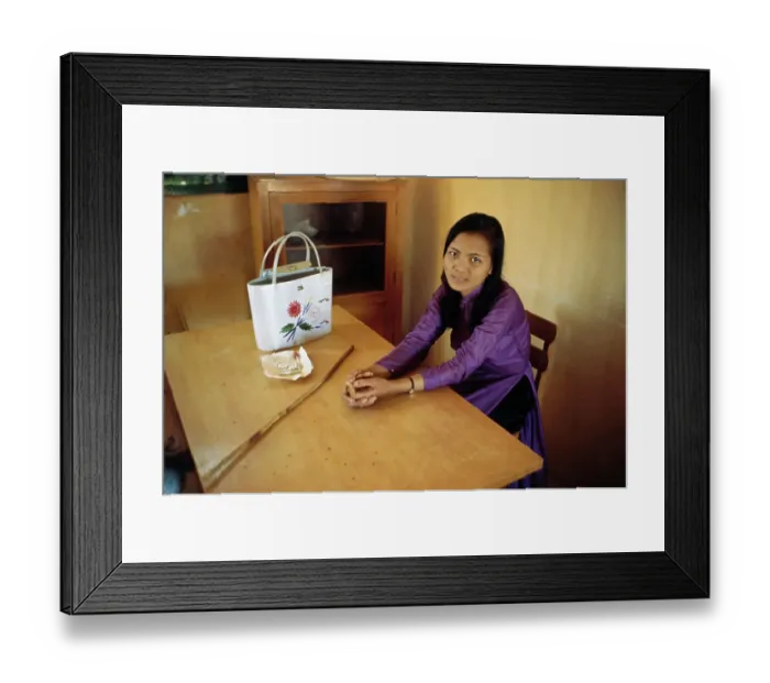 Framed Print : Teacher At School For Vietnamese Refugees Framed Print : Teacher At School For Vietnamese Refugees