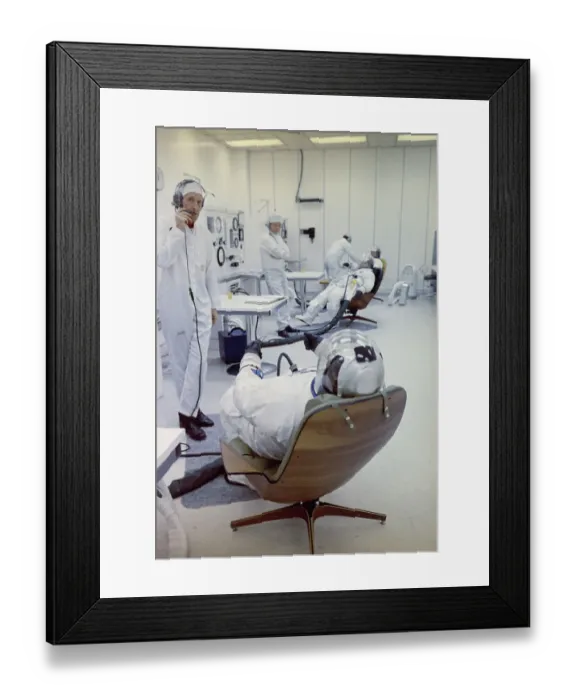Framed Print : Apollo 7 Crew In Training Framed Print : Apollo 7 Crew In Training
